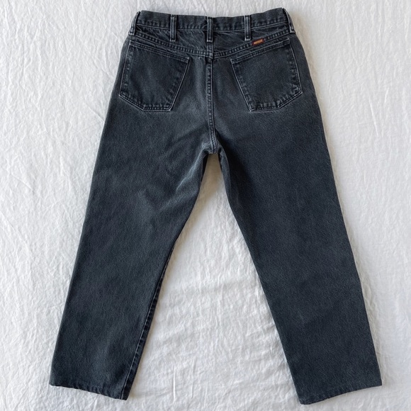 ‼️SOLD‼️ Vintage Rustler 90s worn in faded black boyfriend jeans - Picture 3 of 8